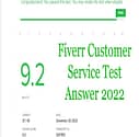 Fiverr Customer Service Test Answer 2022