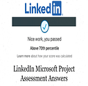 LinkedIn Microsoft Project Assessment Answers