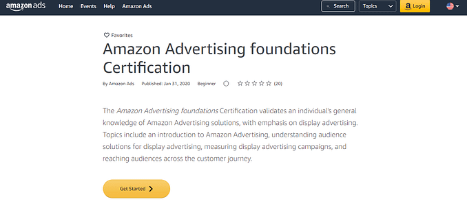 Amazon Retail for Advertisers Certification Answers