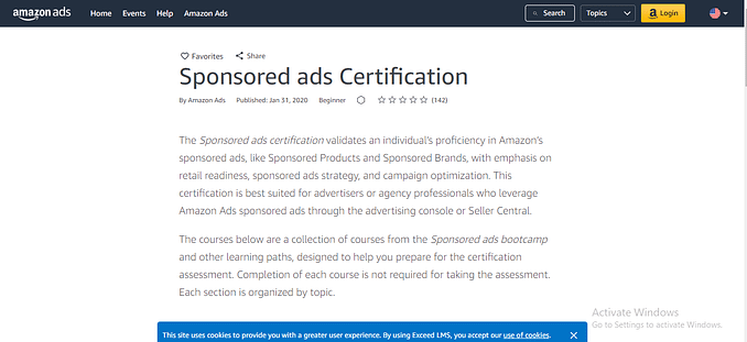 Amazon Sponsored Ads Foundations Certification Answers,