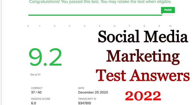 Fiverr Social Media Marketing Test Answers 2022