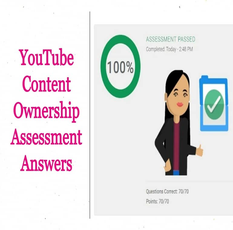 YouTube Content Ownership Assessment Answers